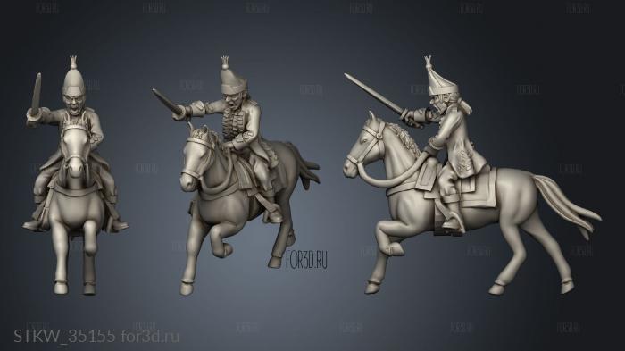 Historical Redcoats cavalry stl model for CNC