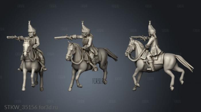 Historical Redcoats cavalry stl model for CNC