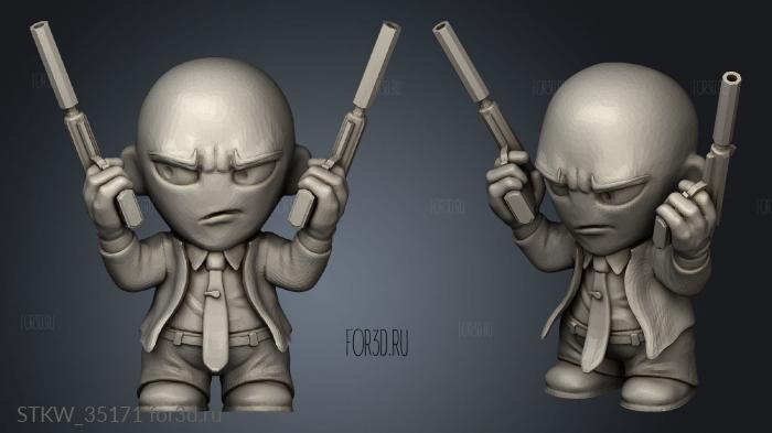 hitman stl model for CNC