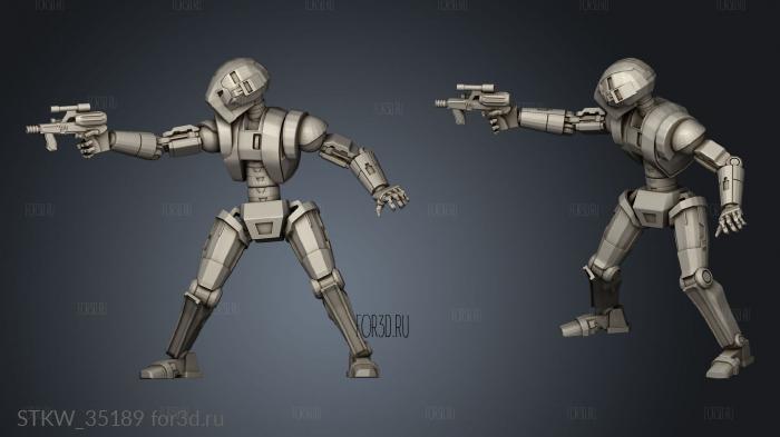 Assassin Droid pistol stl model for CNC