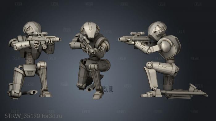 Assassin Droid sniper stl model for CNC