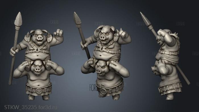 Hogs War PiggyBack Pigs 3d stl модель для ЧПУ