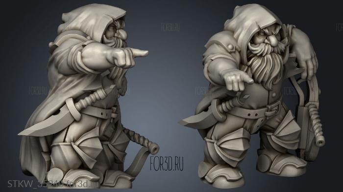 Hold Dwarf stl model for CNC