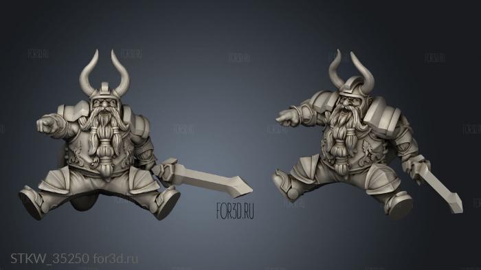 Hold Dwarf king stl model for CNC