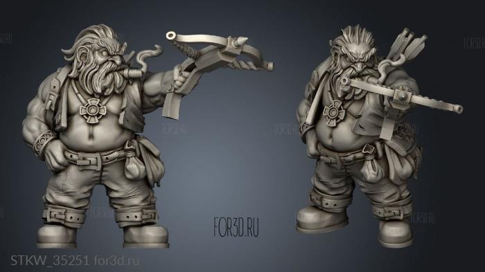 Hold Dwarf Little Bolin Longlook stl model for CNC