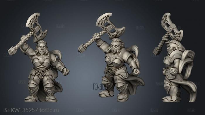 Hold Dwarf Rihanna Ironmind bearded stl model for CNC