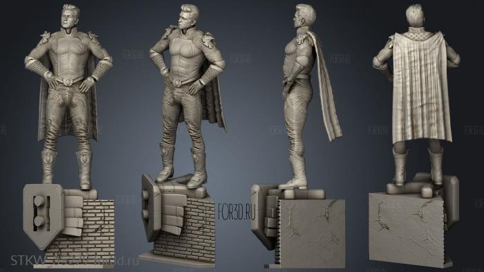 Homelander Diorama Straightscape stl model for CNC