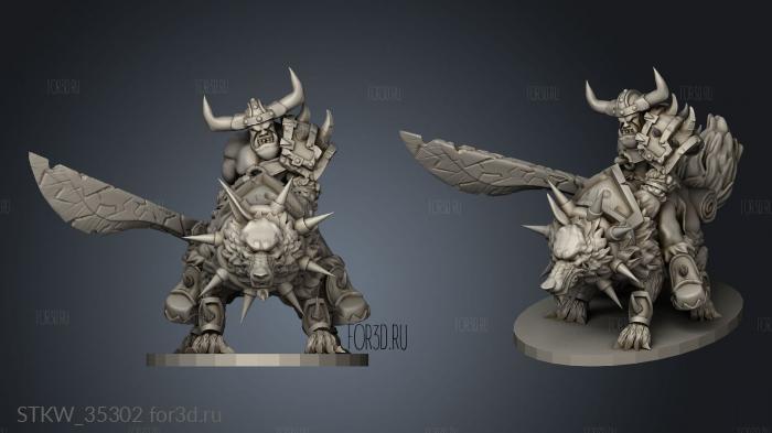 Horde wolfrider stl model for CNC