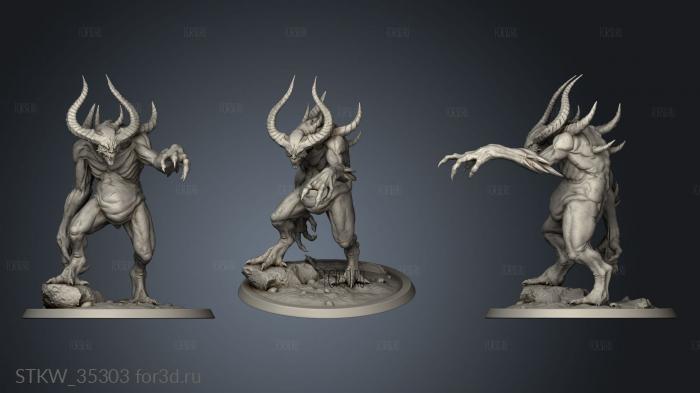 Horned Demon stl model for CNC