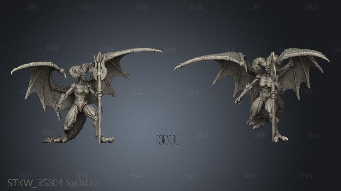 horned devil female 3d stl модель для ЧПУ