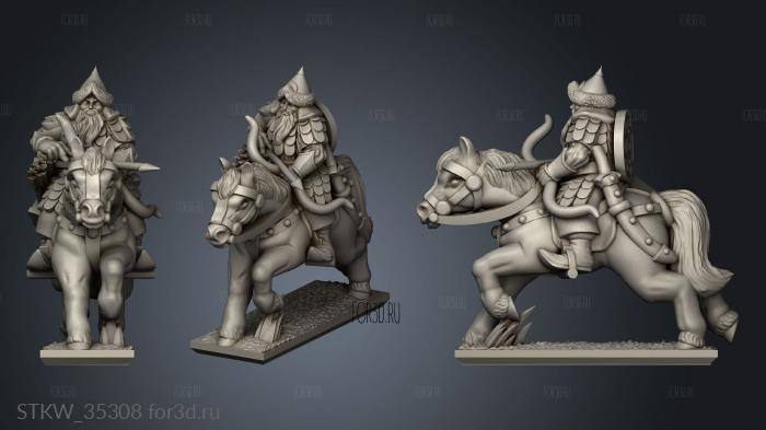 horse archers rider 3d stl модель для ЧПУ