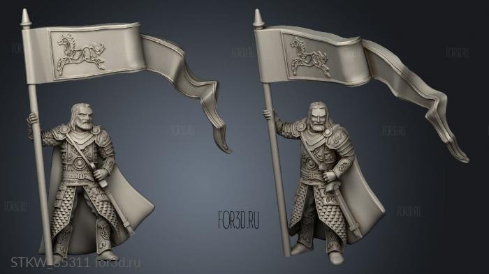 Horse Lords Kings Guard Banner stl model for CNC