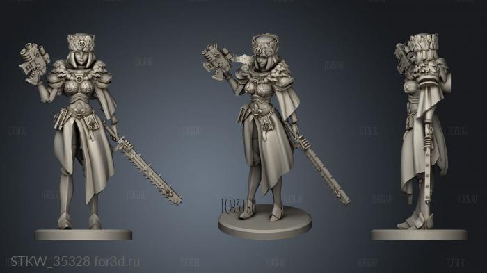 Hospitaler Space Nun Anime Figurine back 3d stl модель для ЧПУ