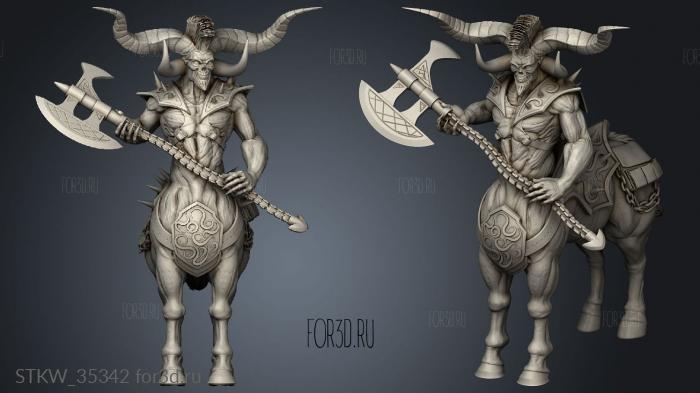 Demonic Centaur stl model for CNC