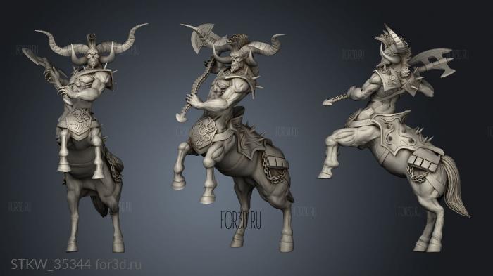 Demonic Centaur Attacking stl model for CNC