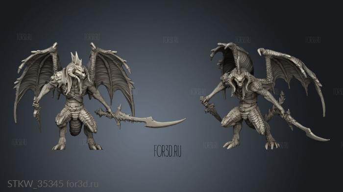 Draconic Demon Black stl model for CNC