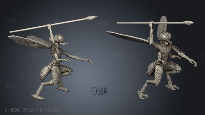 Fly Demon Spear stl model for CNC