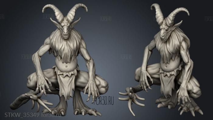 Goat Demon Pillar stl model for CNC
