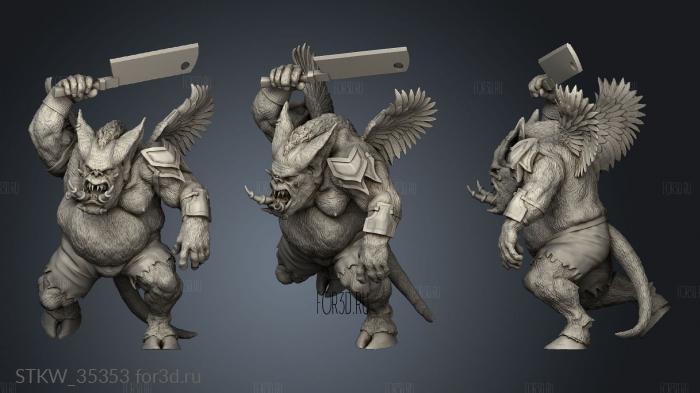 Pig Demon Attacking 3d stl модель для ЧПУ