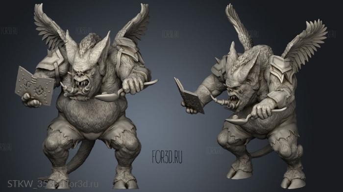 Pig Demon Cooking stl model for CNC