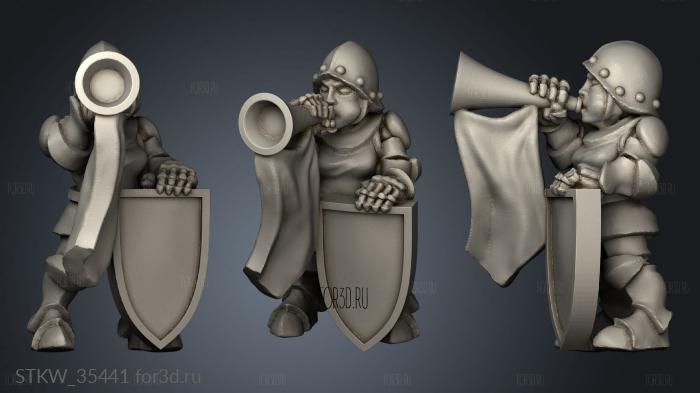 Household guard heraldry musician blank stl model for CNC