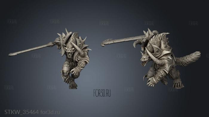 Howling Horde Bite Gnoll Brutes Brute stl model for CNC