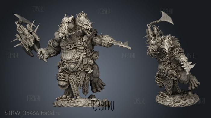 Howling Horde Bite Gnoll Ettin 3d stl модель для ЧПУ