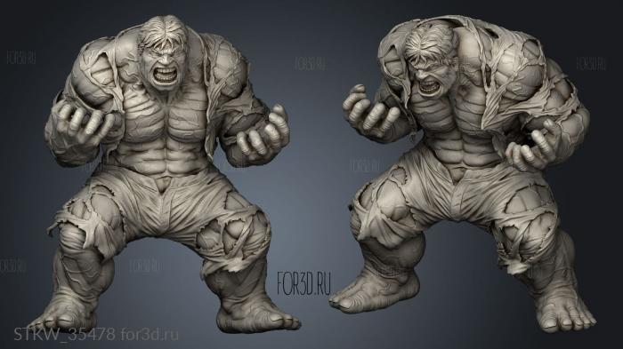 Hulk DIORAMA Banner Baner stl model for CNC