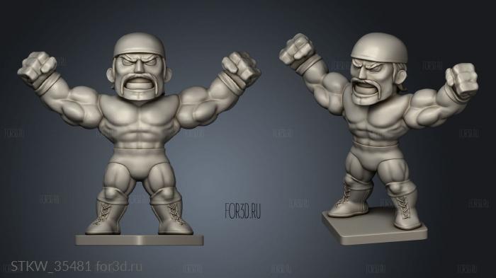 Hulk Hogan Chibi Shirt stl model for CNC