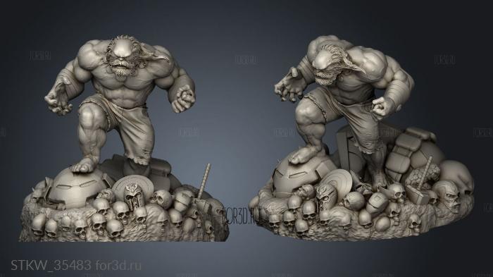 Hulk smash master dos piezas 3d stl модель для ЧПУ