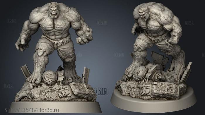 Hulk vs Hulkbuster stl model for CNC