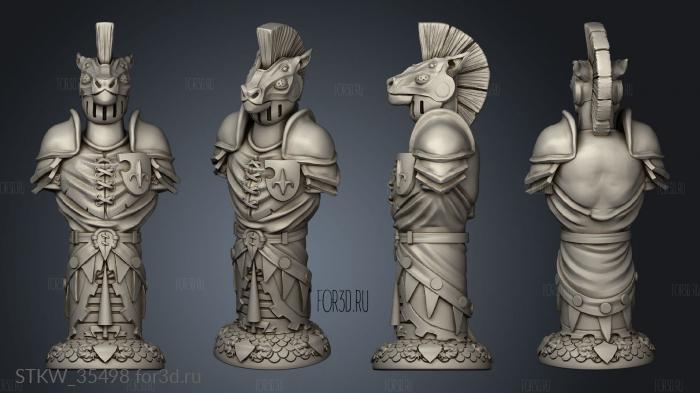 Human Chess Knight stl model for CNC