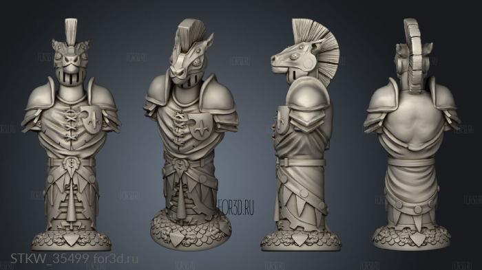 Human Chess Knight stl model for CNC