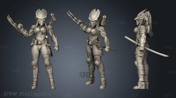 HUMAN FEMALE SKULL HUNTER YUMIKO YAMETE KUDASAI 3d stl модель для ЧПУ