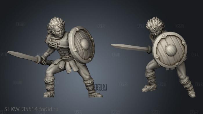 Human Gladiator stl model for CNC