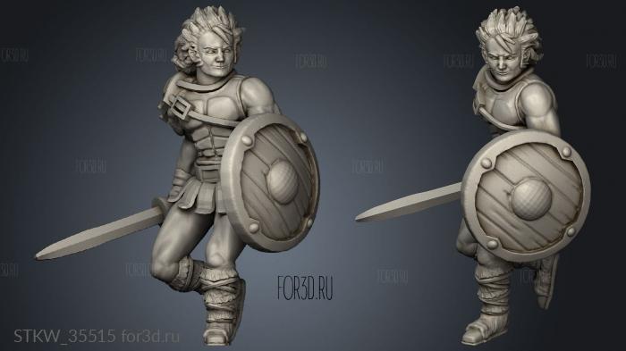 Human Gladiator stl model for CNC