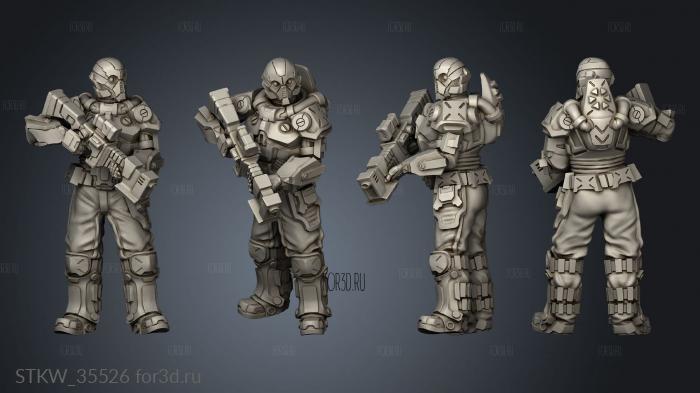 Human mercenary stl model for CNC