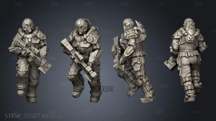 Human mercenary stl model for CNC