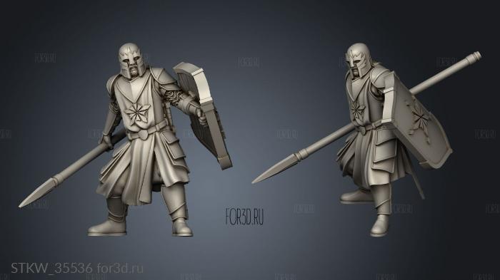 Human Soldiers from therth Spear stl model for CNC