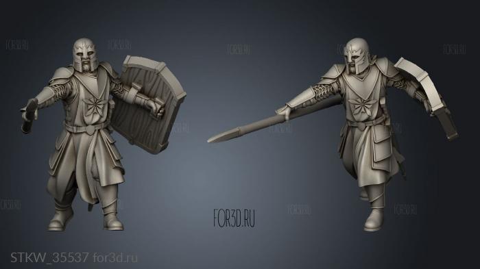 Human Soldiers from therth Spear stl model for CNC