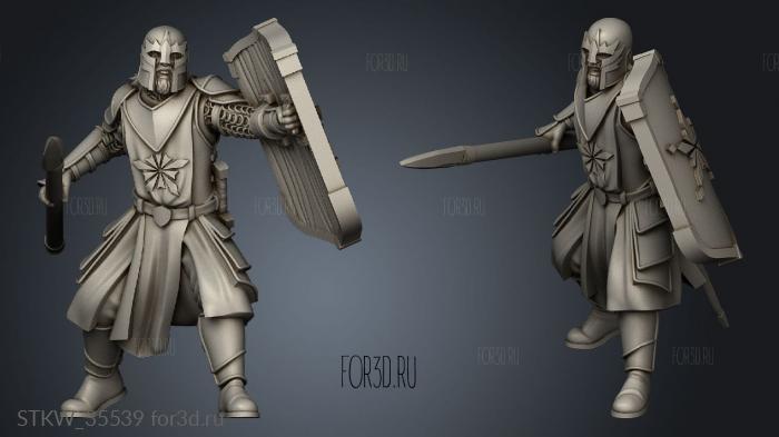 Human Soldiers from therth Spear stl model for CNC