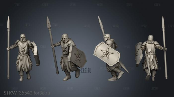 Human Soldiers from therth Spear stl model for CNC