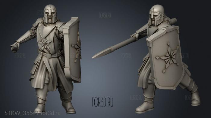 Human Soldiers from therth Spear stl model for CNC