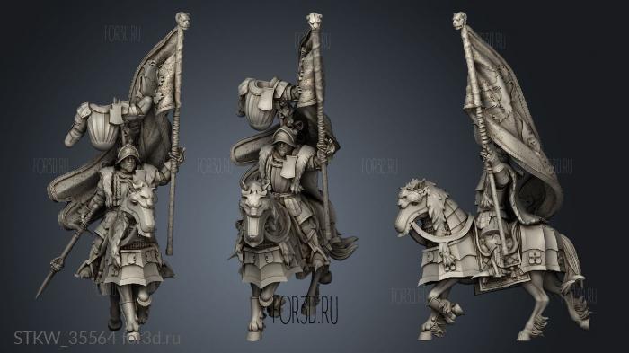 Humans Ducal Guard Knights Bearer stl model for CNC