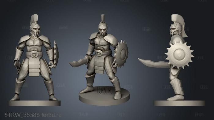 Humble Gladiator stl model for CNC