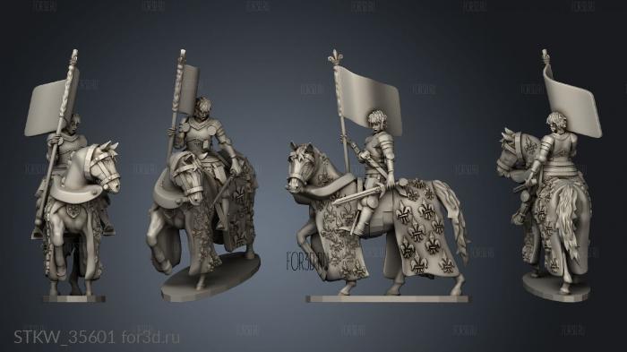 Hundred Years War Joan Arc stl model for CNC