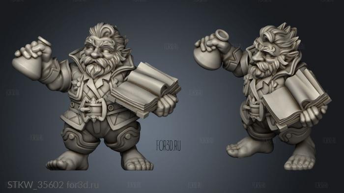 Hungry Piranhas Halfling Wizard stl model for CNC