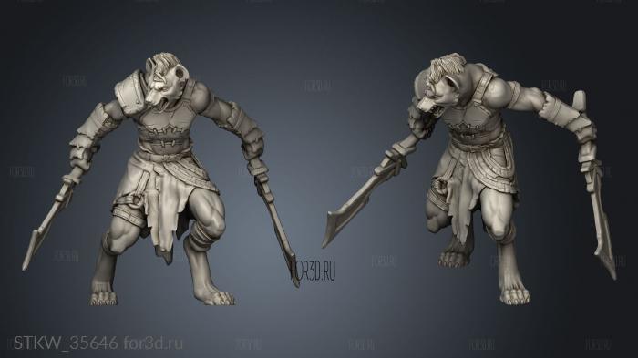 Hunters Dual Weapons stl model for CNC