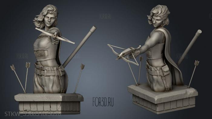 Huntress stl model for CNC