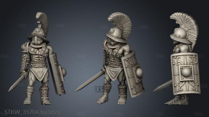 Gladiators Murmillo stl model for CNC
